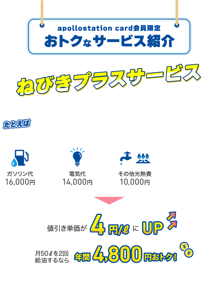 apollostaiton card会員限定 おトクなサービス紹介