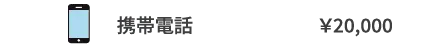 携帯電話	￥20,000