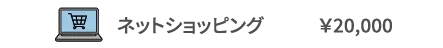 ネットショッピング	￥20,000
