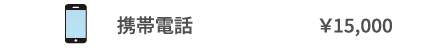携帯電話	￥15,000