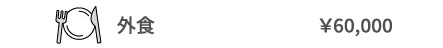 外食 ￥60,000