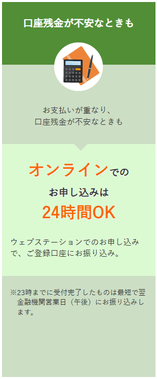 口座残高が不安なときも