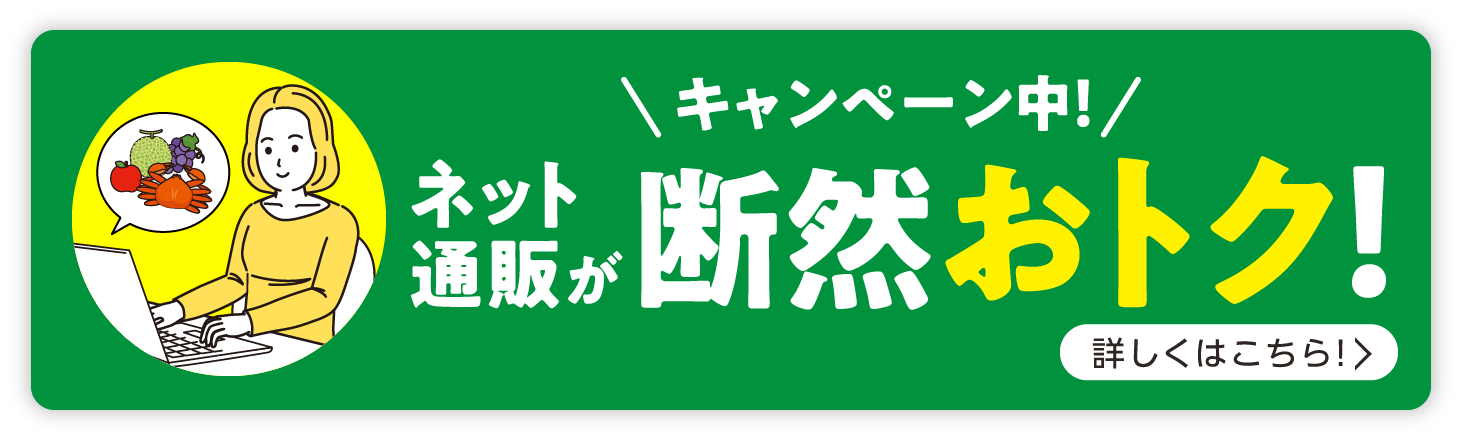 キャンペーン中！ ネット通販が断然おトク！