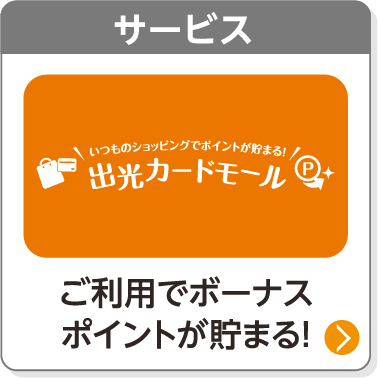 サービス／ご利用でボーナスポイントが貯まる！