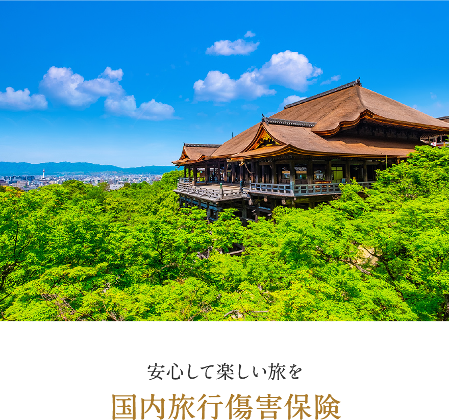安心して楽しい旅を 国内旅行傷害保険