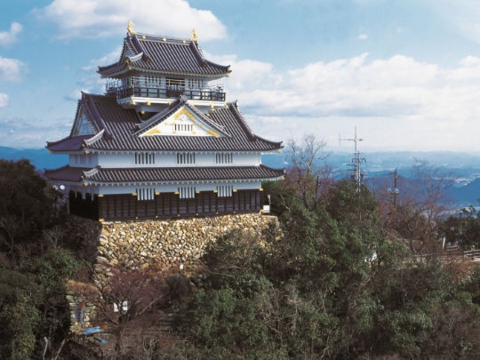 金華山にそびえる「岐阜城」