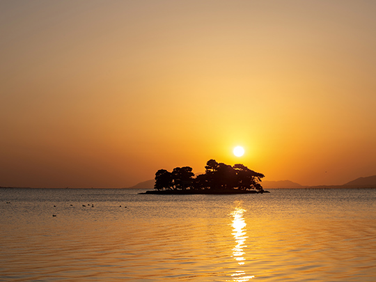 宍道湖の夕陽
