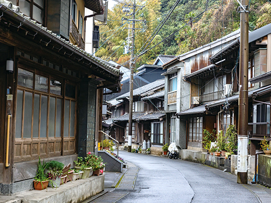 由比地区の町並み