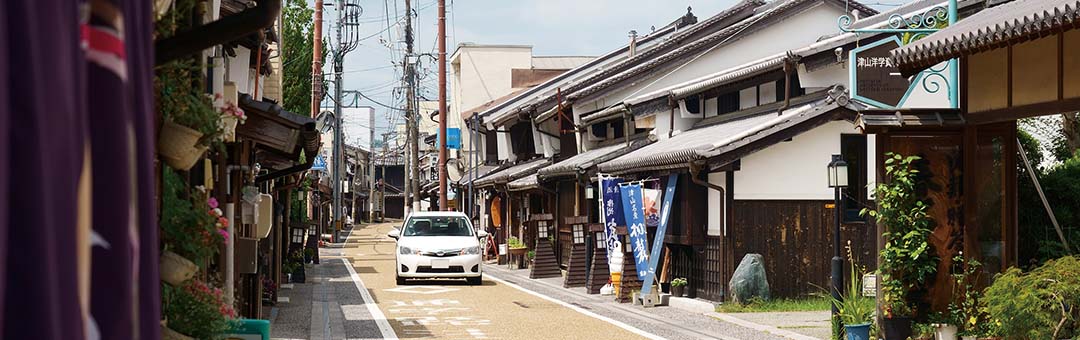 津山市 城東地域の町並み