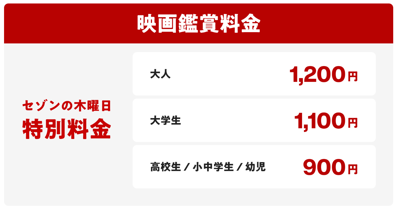 映画鑑賞料金